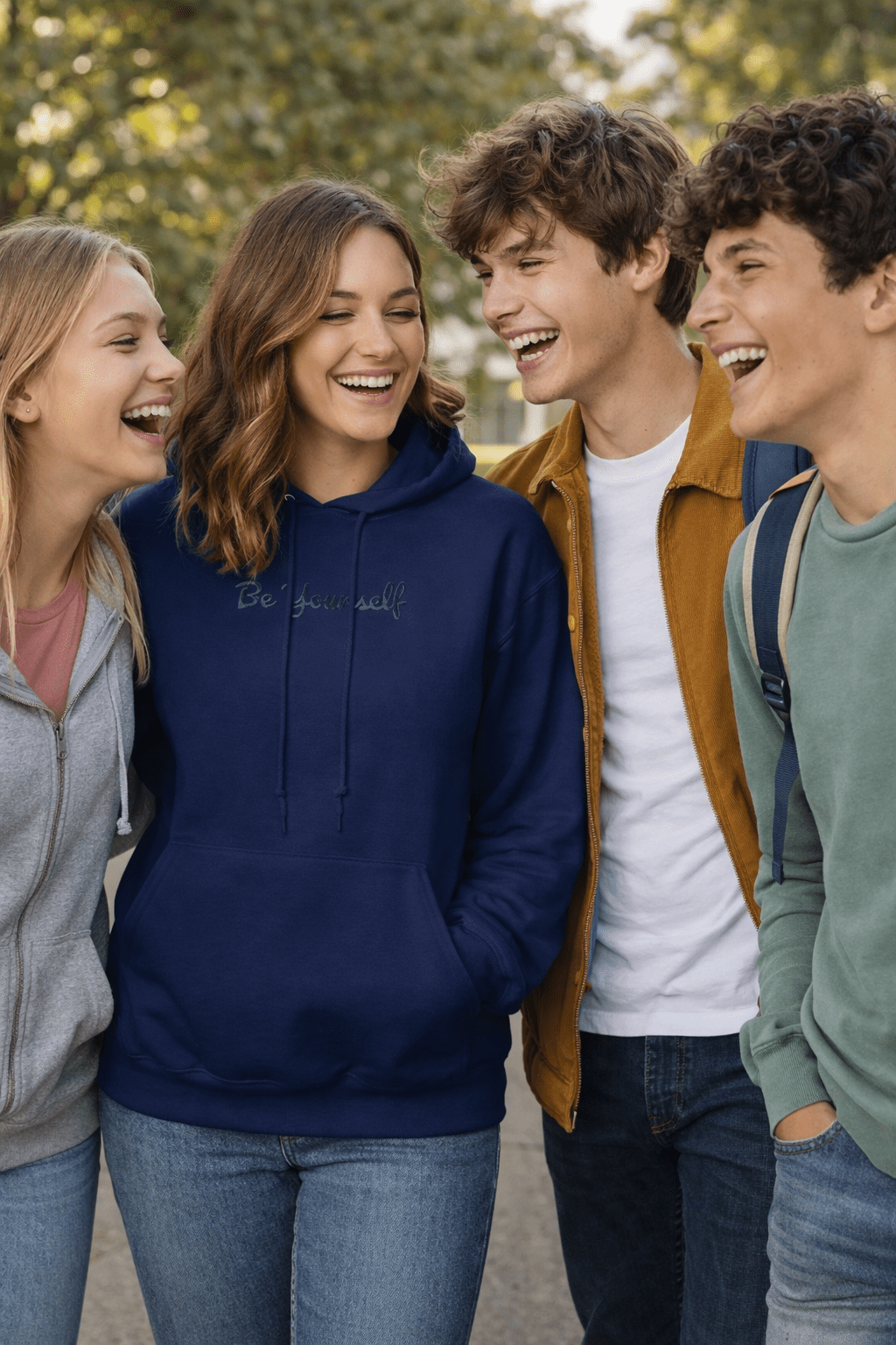 Be Yourself Embroidered Premium Hoodie - Outloud Apparel Co