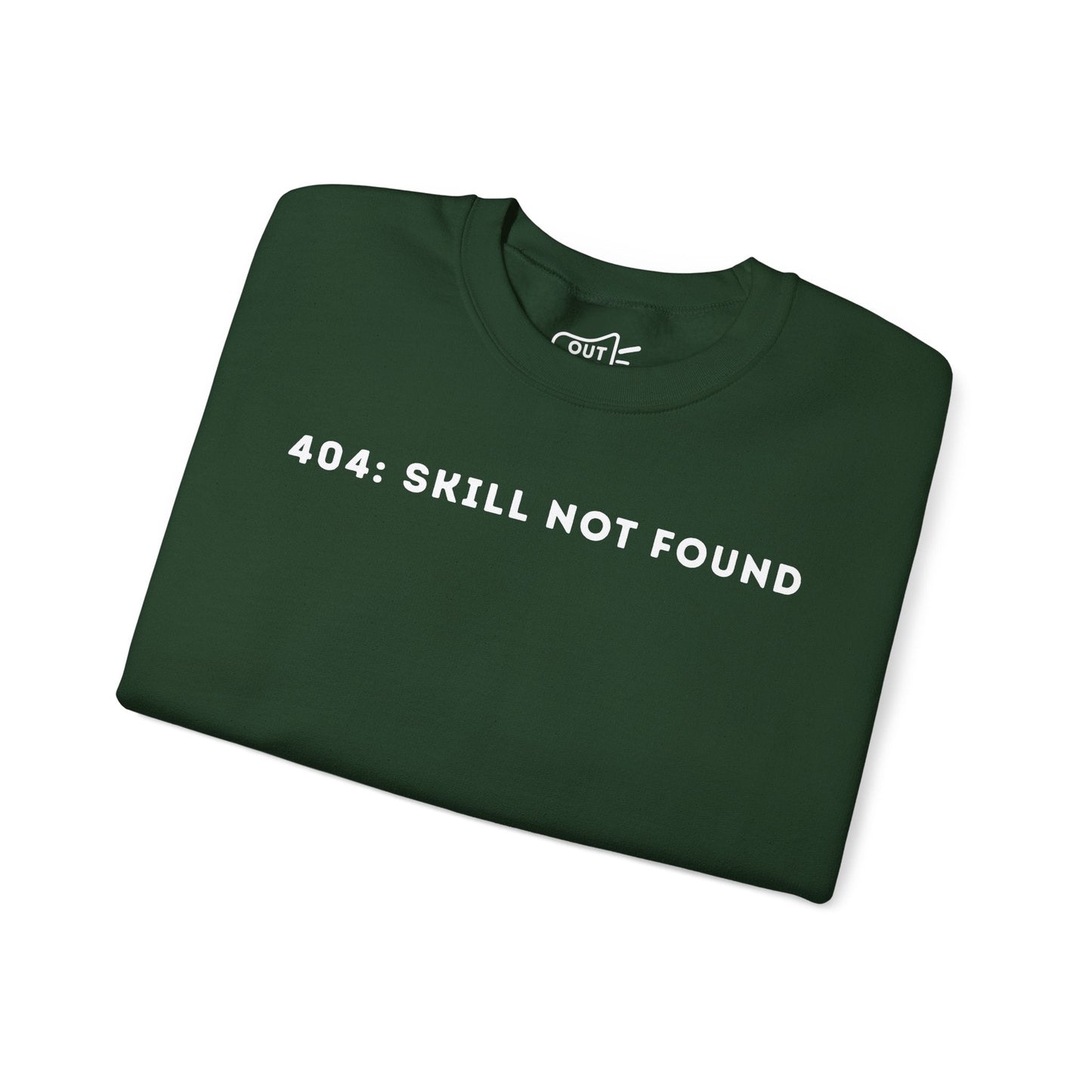 404 Skill Not Found Simple Cozy Crewneck Statement Sweatshirt - Outloud Apparel Co