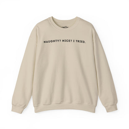 Naughty Nice I Tried Sweatshirt - Outloud Apparel Co