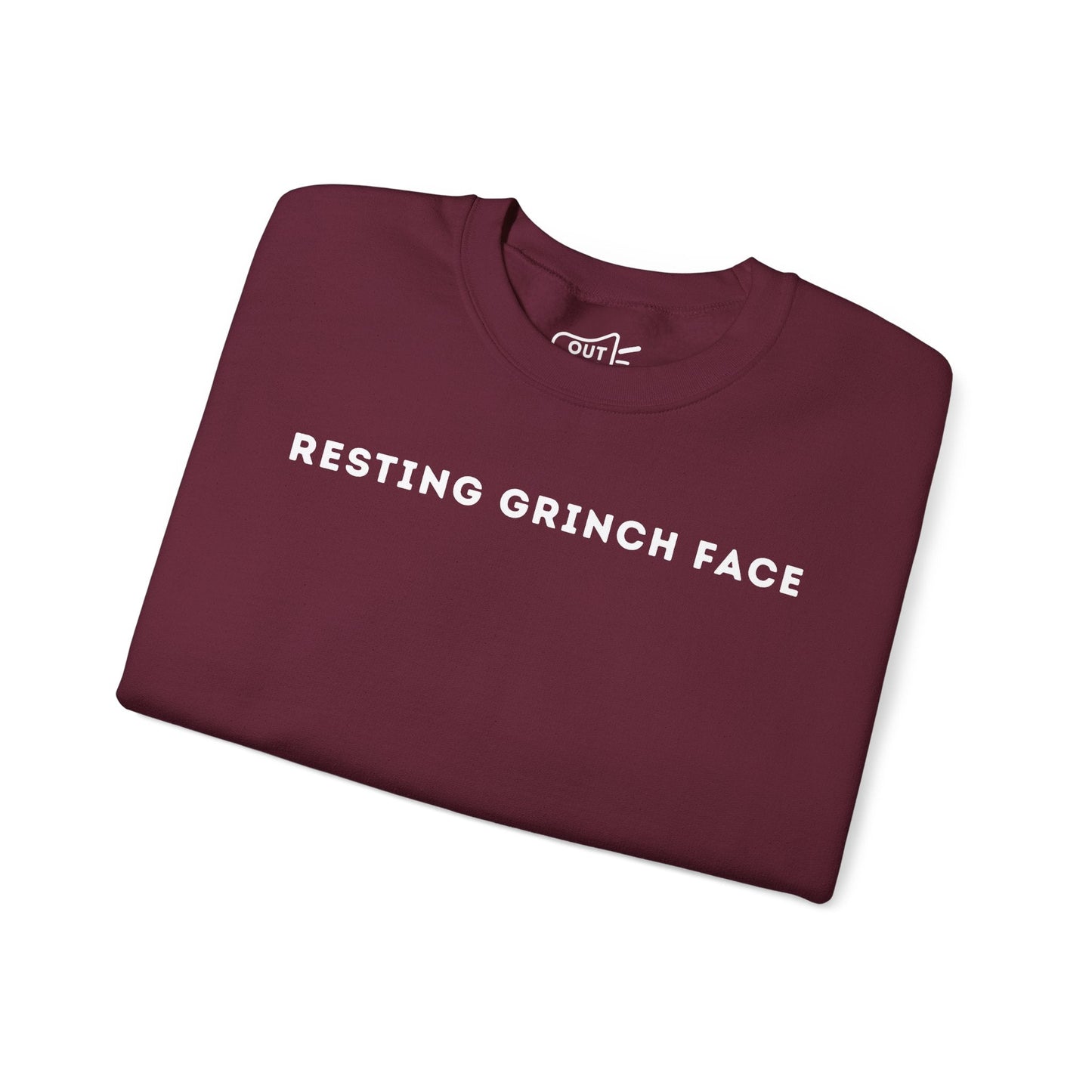 Resting Grinch Face Sweatshirt - Outloud Apparel Co